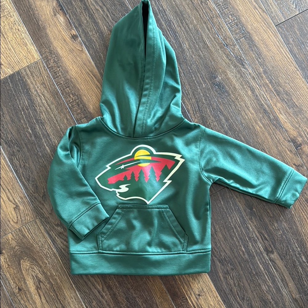 NHL Green and Red Minnesota Wild Sweatshirt Hoodie